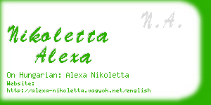 nikoletta alexa business card